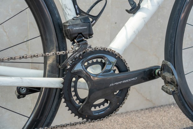 Campagnolo Super Record Wireless crankset and front derailleur